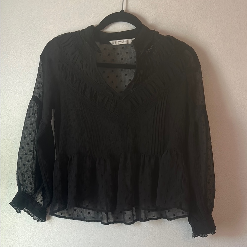 Sheer Black Blouse